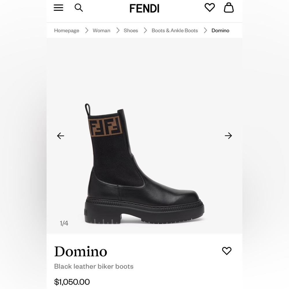 FENDI Domino Chunky Boot NWT